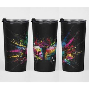 Artistic Skull Love You Forever  Hot & Cold Stainless Steel Tumbler  - 20 oz